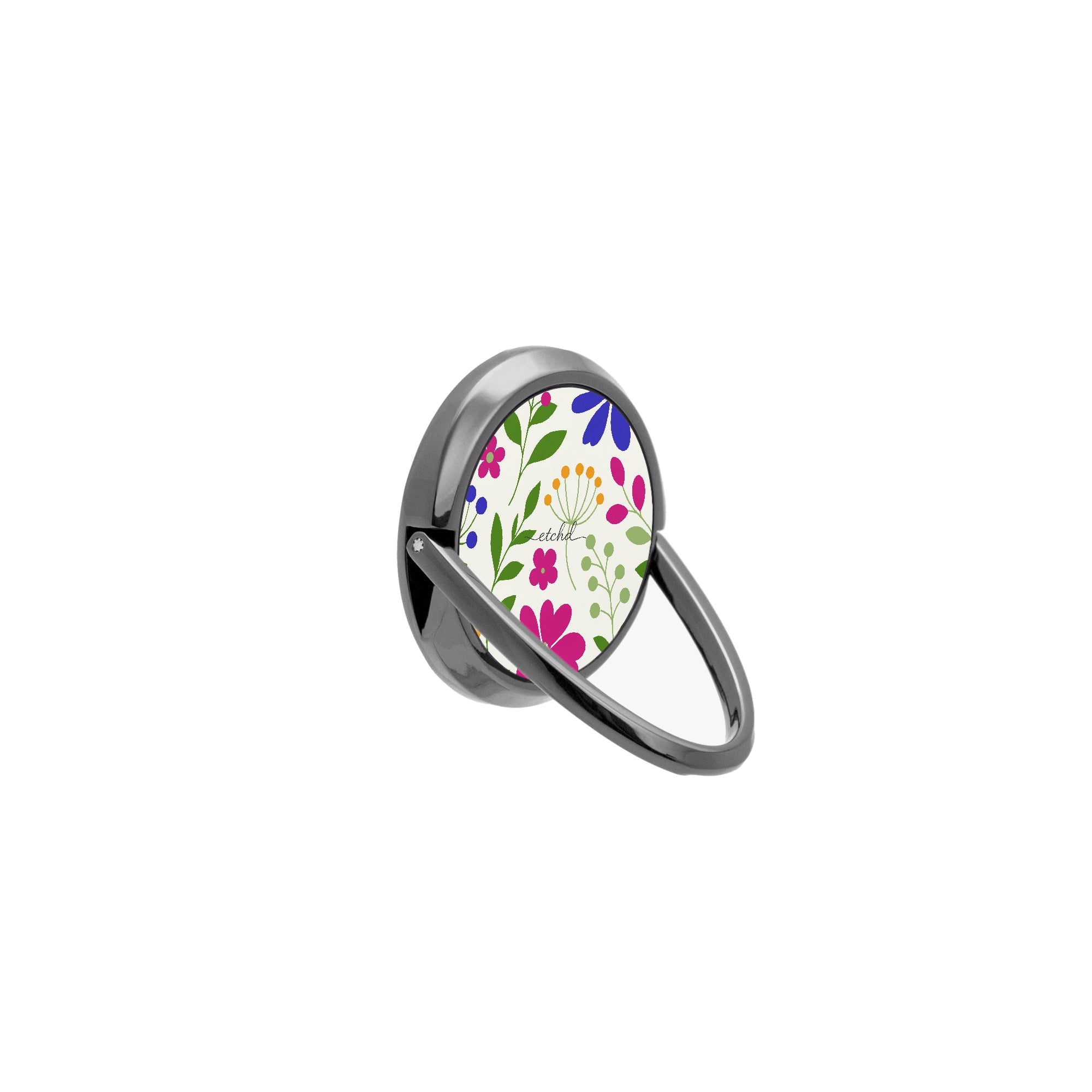 Funky Floral Phone Ring Holder by etchd, view 8