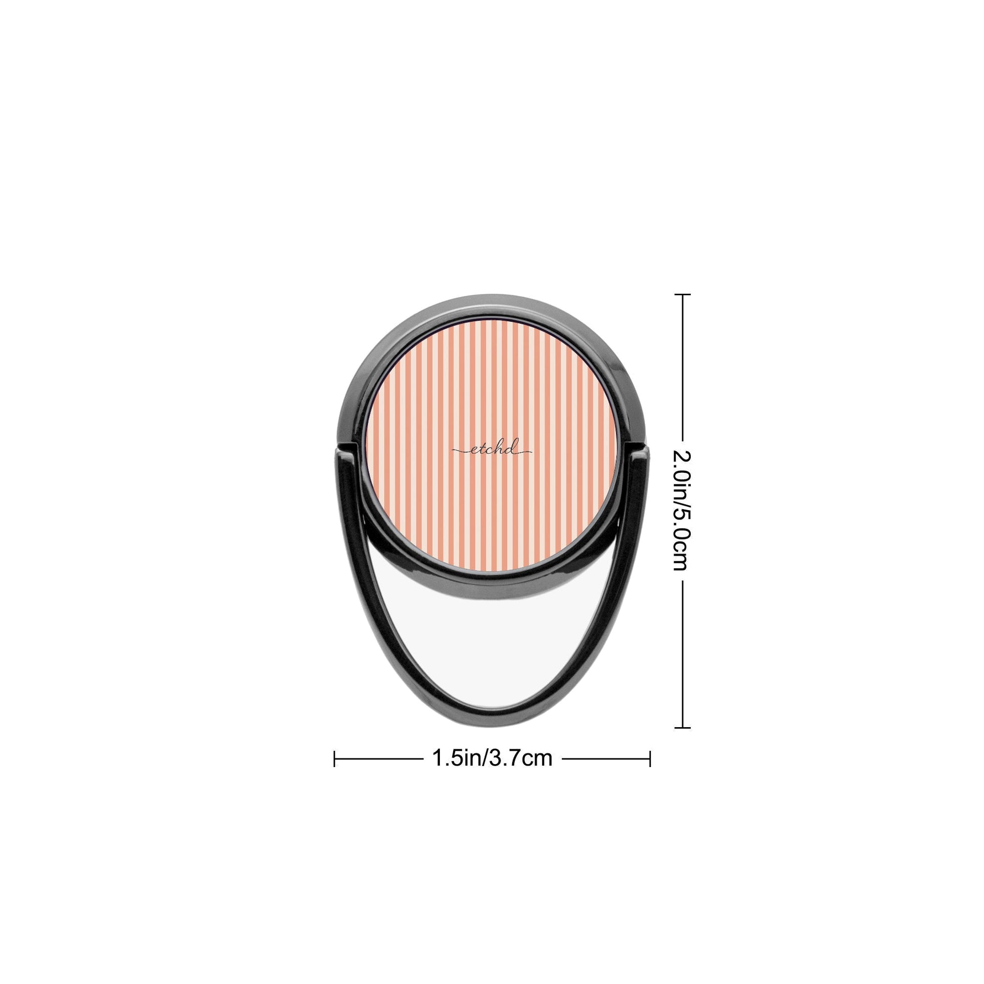 Coral & Cream Striped Phone Ring Holder by etchd, view 3