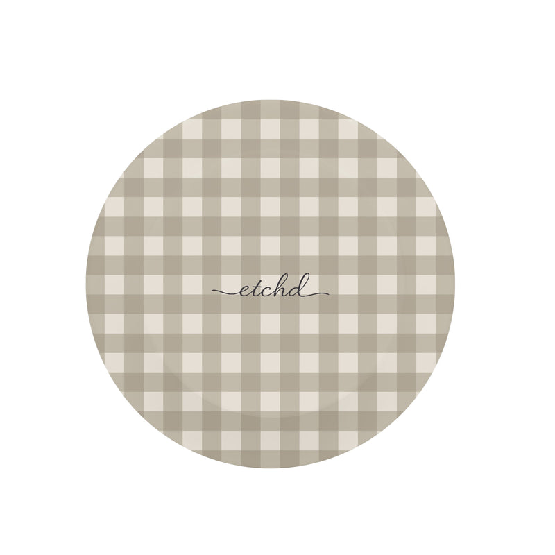 Neutral Gingham Phone Grip And Stand-zoom-