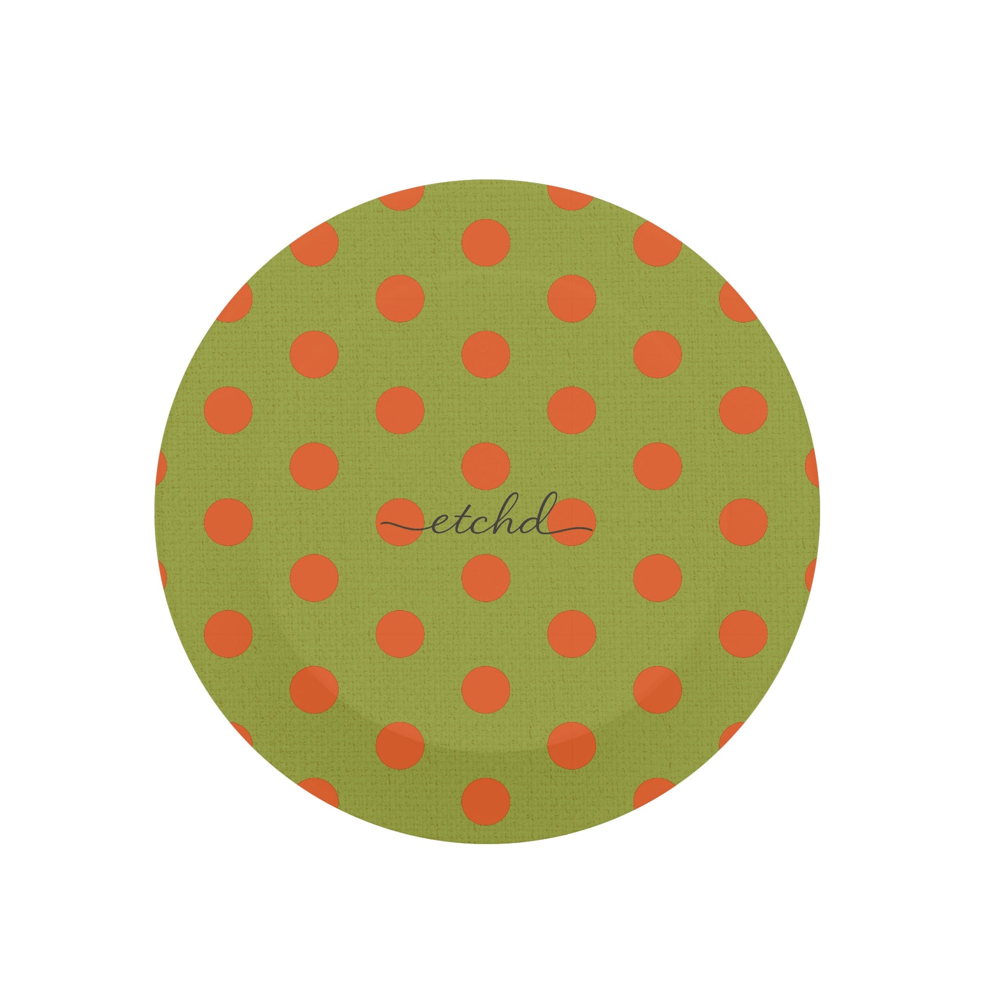 Persimmon And Wasabi Polka Dot Phone Grip And Stand by etchd, view 2