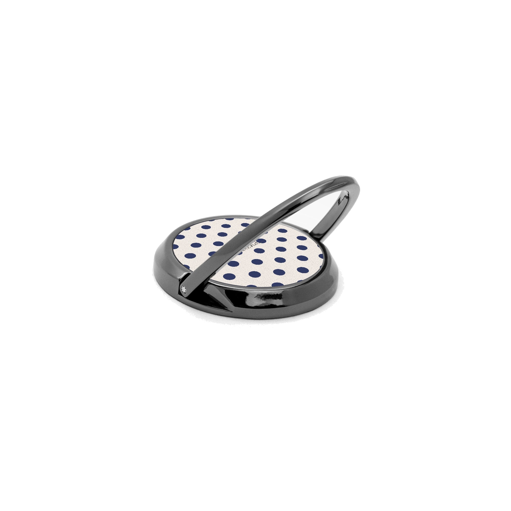 Navy & Cream Polka Dot Phone Ring Holder by etchd, view 5