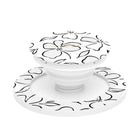 White & Black Floral Phone Grip And Stand