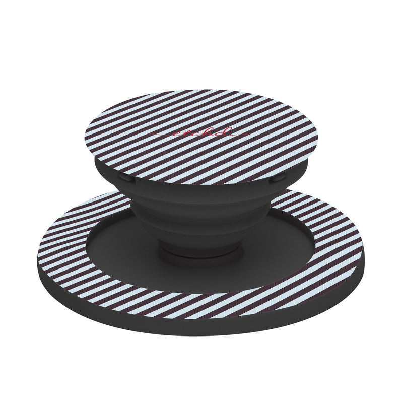 Plum And Blue Striped Diagonal Phone Grip And Stand-zoom-