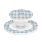 Cornflower & White Gingham Phone Grip And Stand