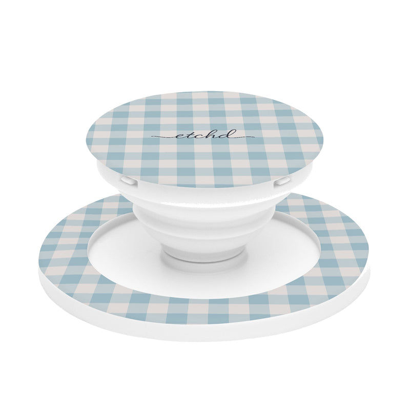 Cornflower & White Gingham Handyhalterung und Ständer-zoom-