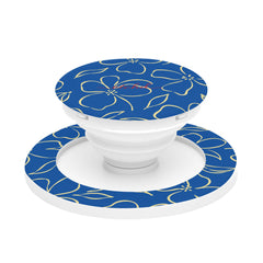 Cobalt & Butter Floral Anello e supporto per telefono di etchd
