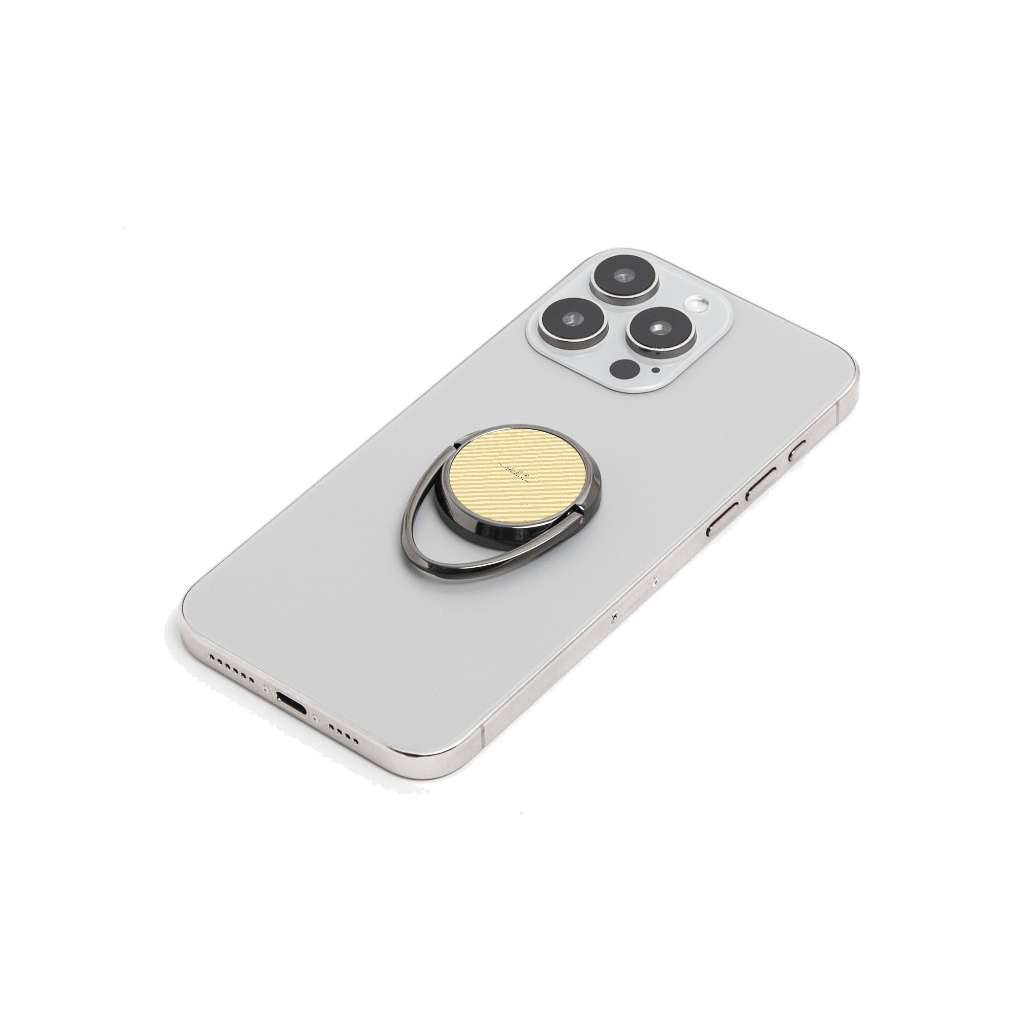 Butter & Cream Striped Diagonal Phone Ring Holder by etchd, view 6