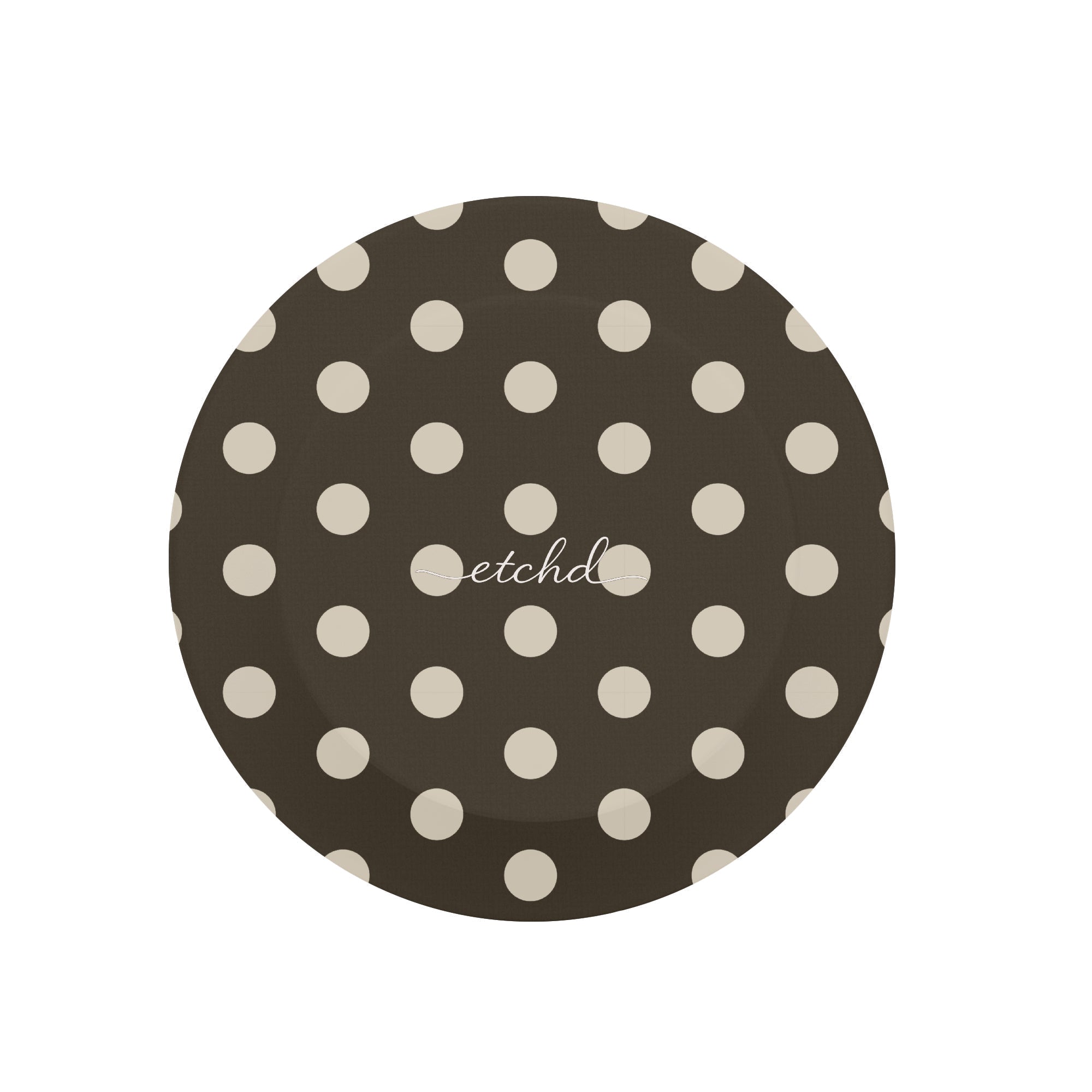 Cream & Brown Polka Dot Phone Grip And Stand by etchd, view 3