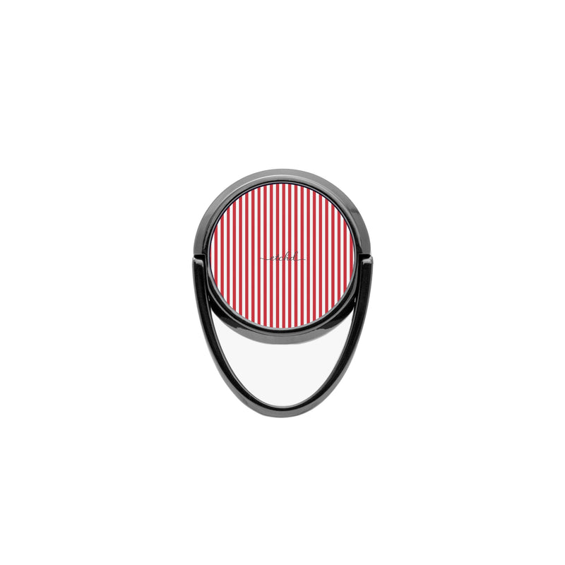 Classic Red & White Striped Phone Ring Holder-zoom-
