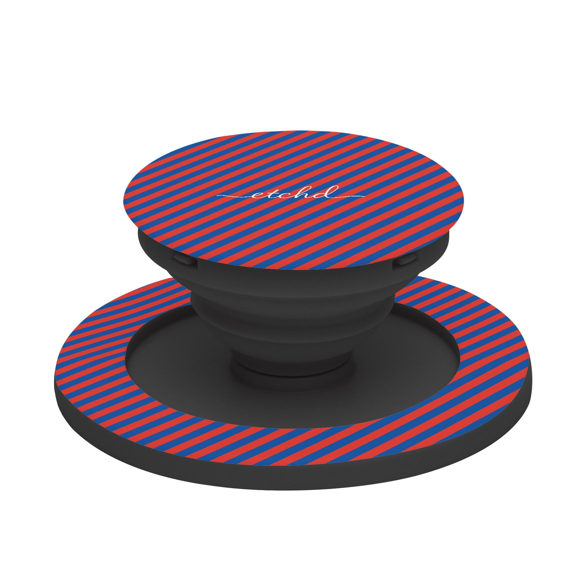Cobalt And Poppy Diagonal Phone Grip And Stand by etchd, view 6