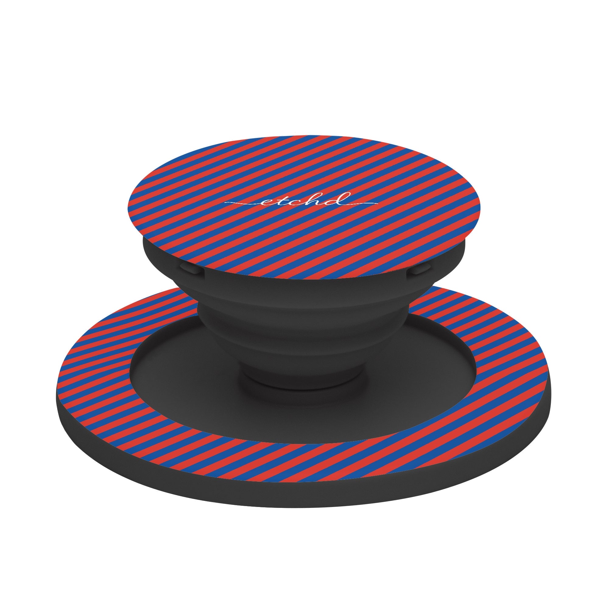 Cobalt And Poppy Diagonal Phone Grip And Stand by etchd, view 6