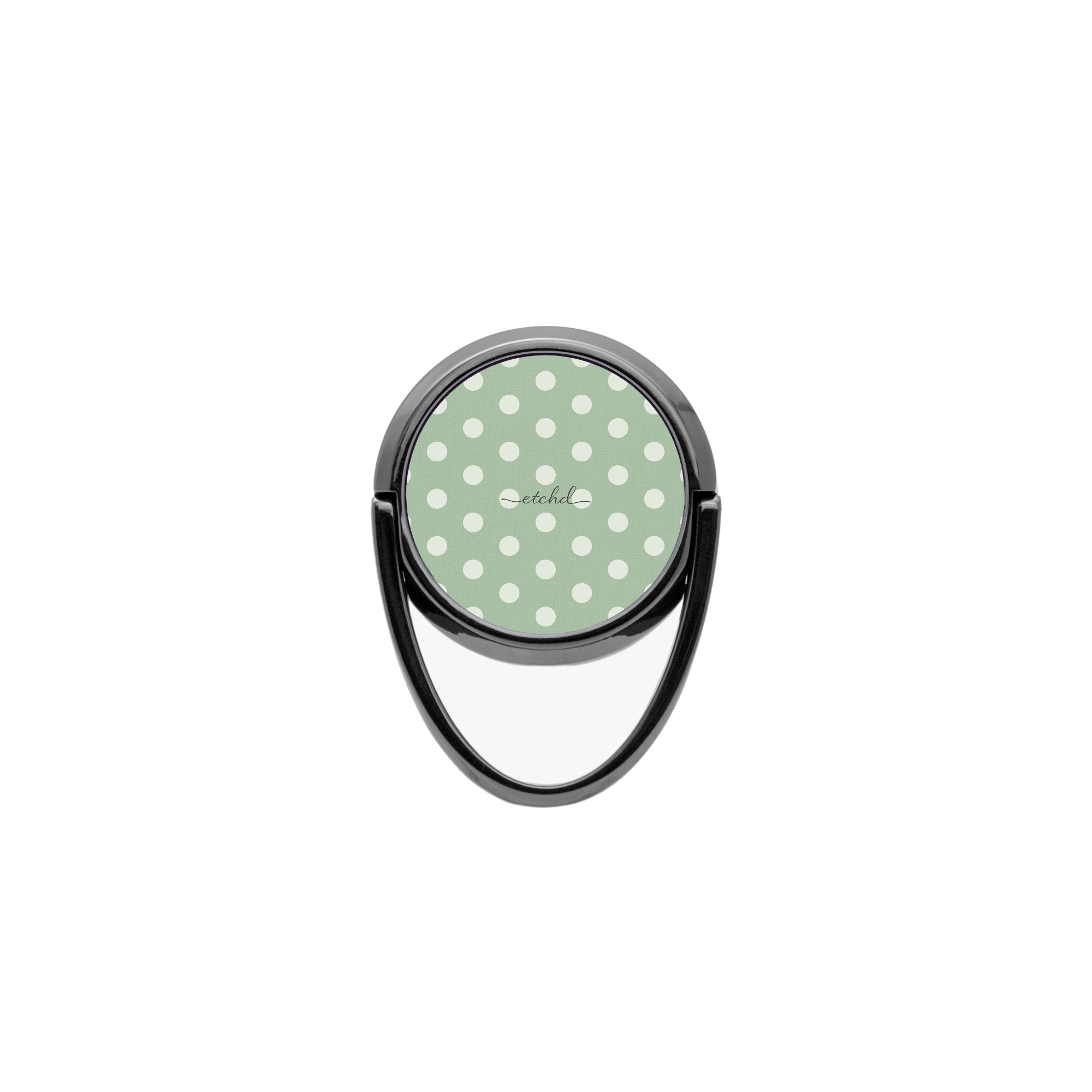 Cream & Sage Polka Dot Phone Ring Holder by etchd, view 4