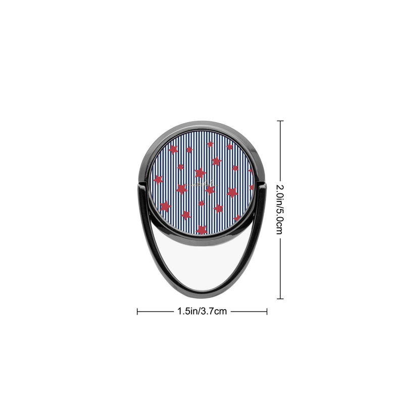 Blue Stripes & Red Stars Phone Ring Holder-zoom-
