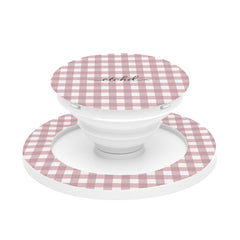 Pink Gingham Phone Grip And Stand by etchd