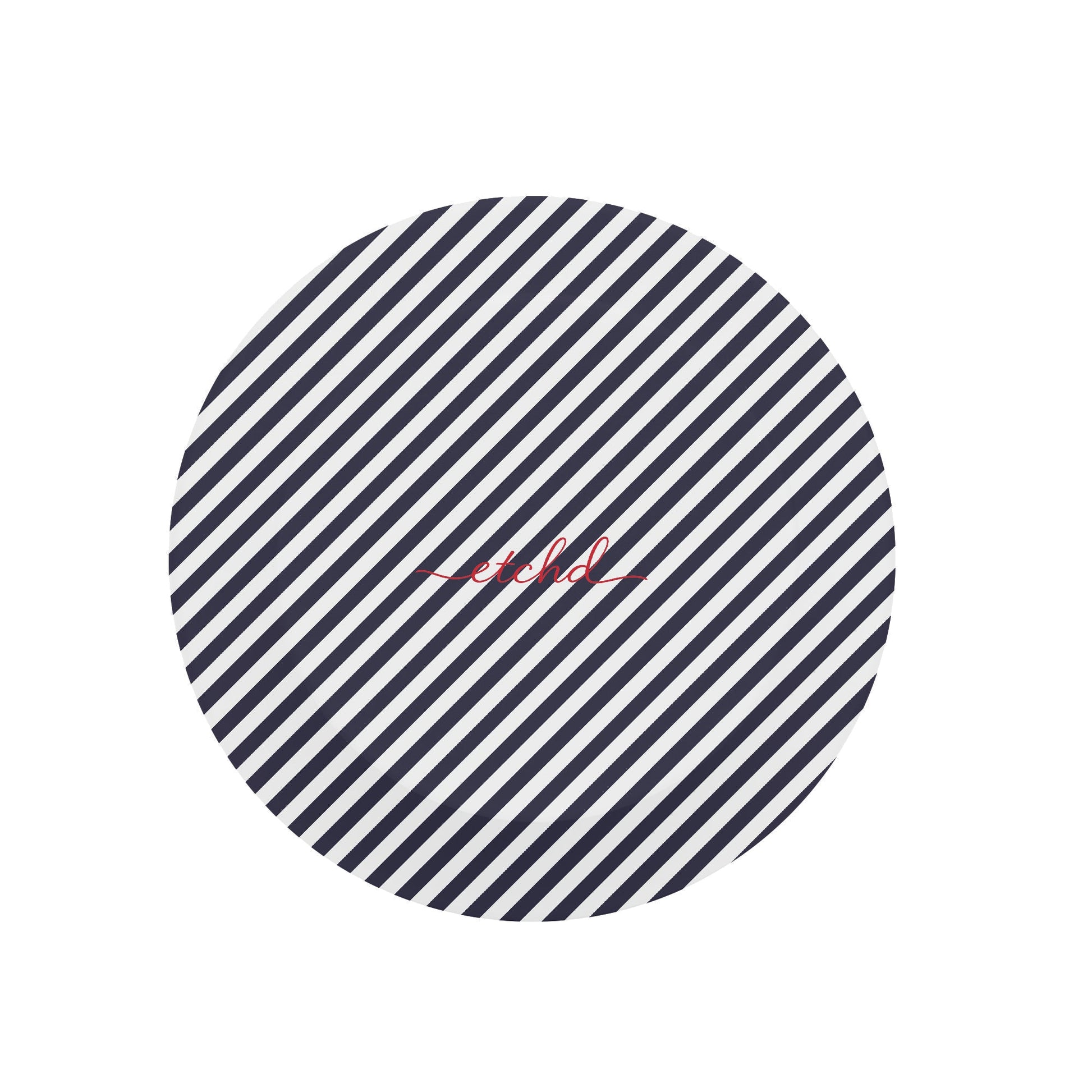 Navy And White Striped Diagonal Phone Grip And Stand by etchd, view 3