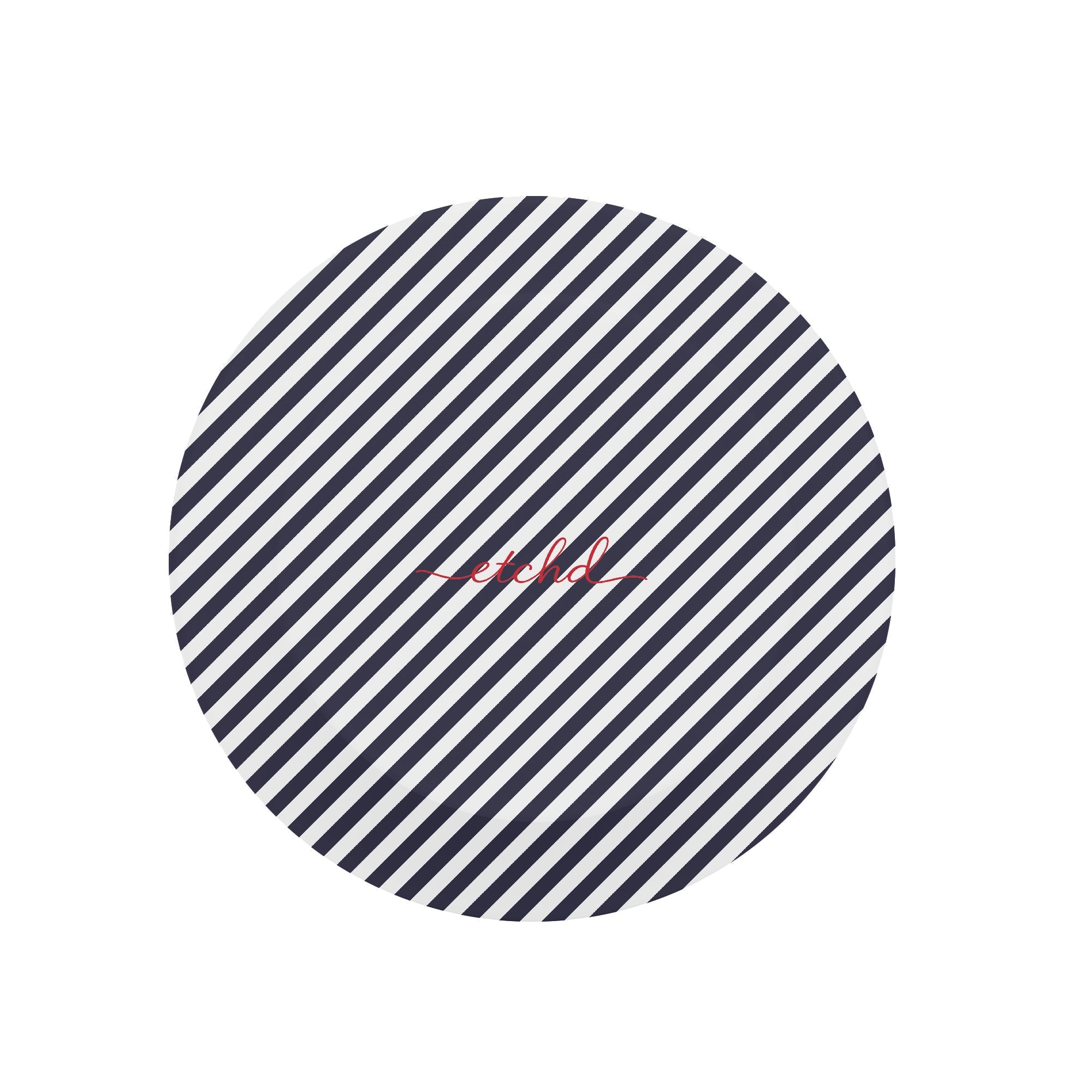 Navy And White Striped Diagonal Phone Grip And Stand by etchd, view 3