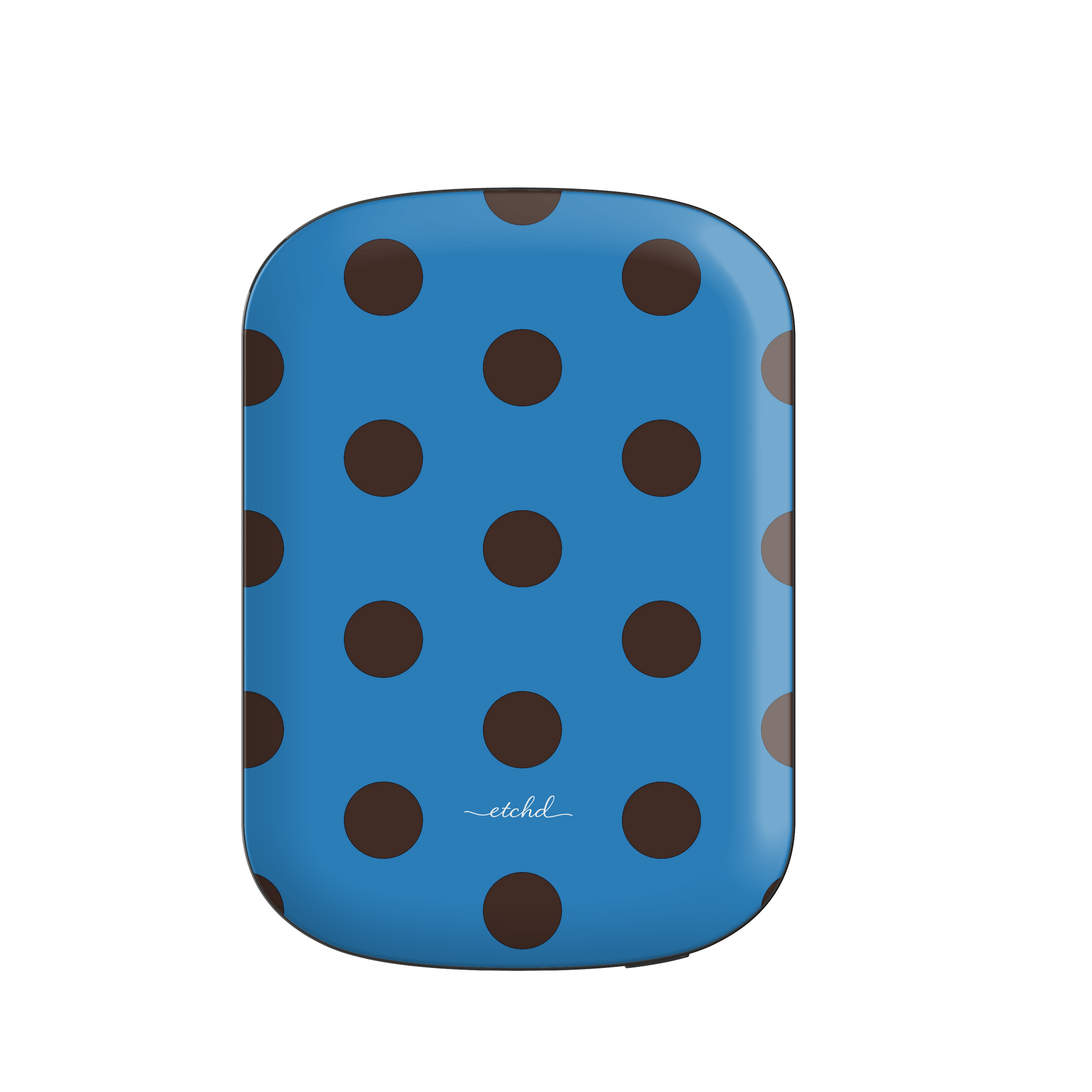 Espresso And Cerulean Polka Dot Magnetic Powerbank by etchd