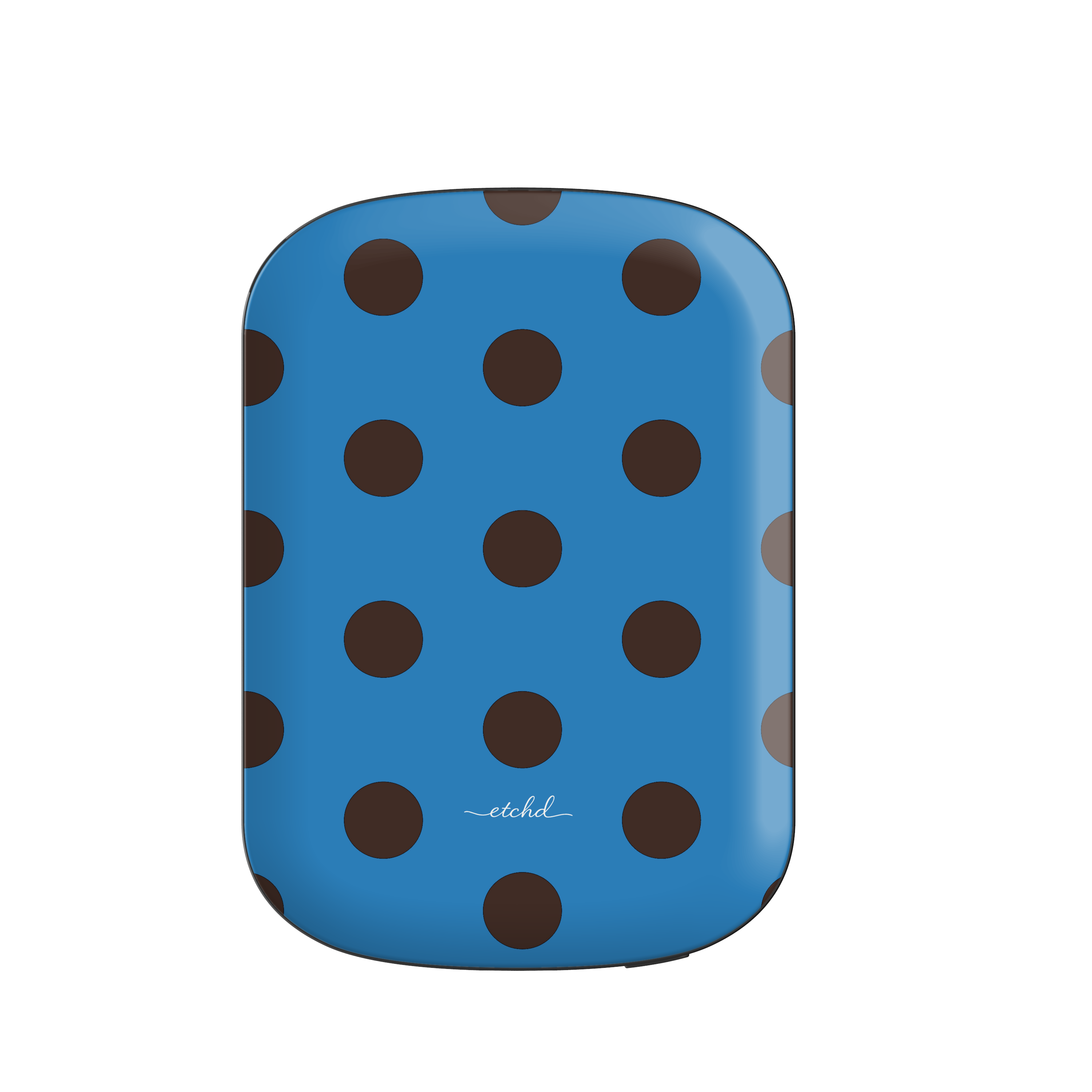 Espresso And Cerulean Polka Dot Magnetic Powerbank by etchd