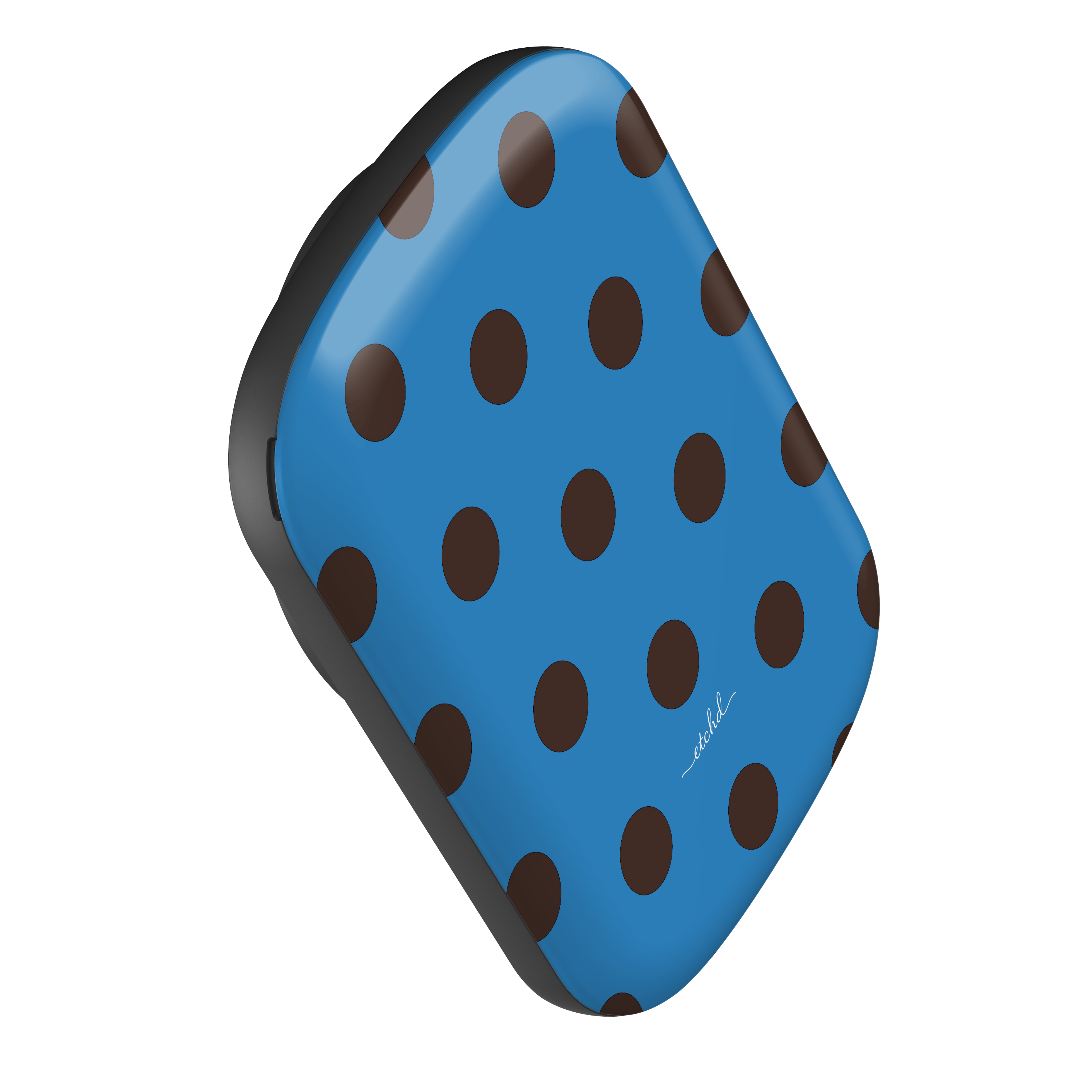 Espresso & Cerulean Polka Dot Magnetic Powerbank by etchd, view 2