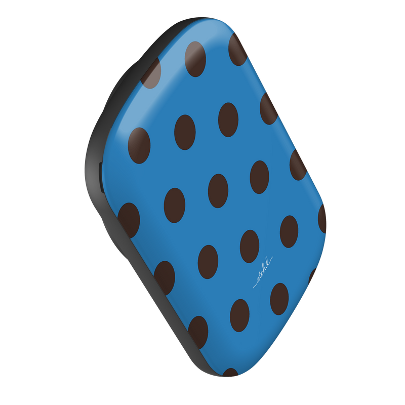Espresso And Cerulean Polka Dot Magnetic Powerbank by etchd, view 2