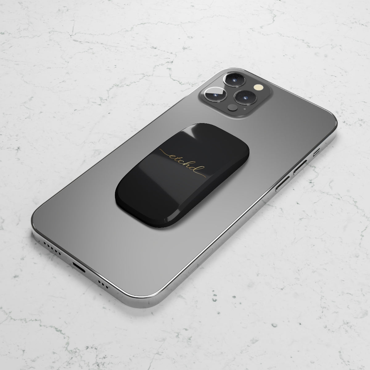 Etchd Signature Black Click-On Phone Grip by etchd, view 5