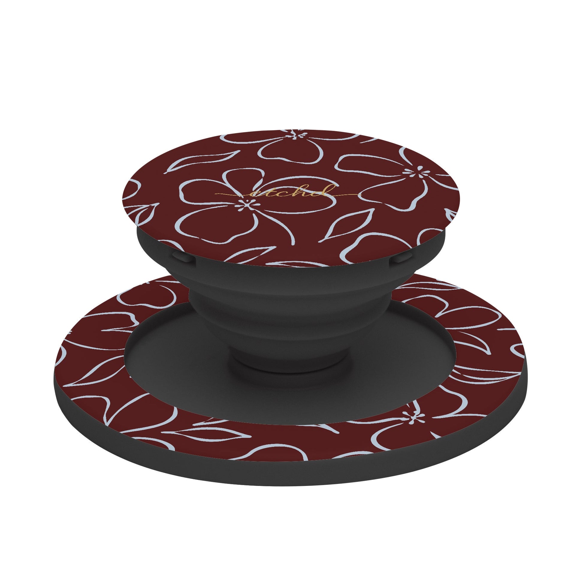 Blue & Cherry Floral Phone Grip And Stand by etchd, view 6