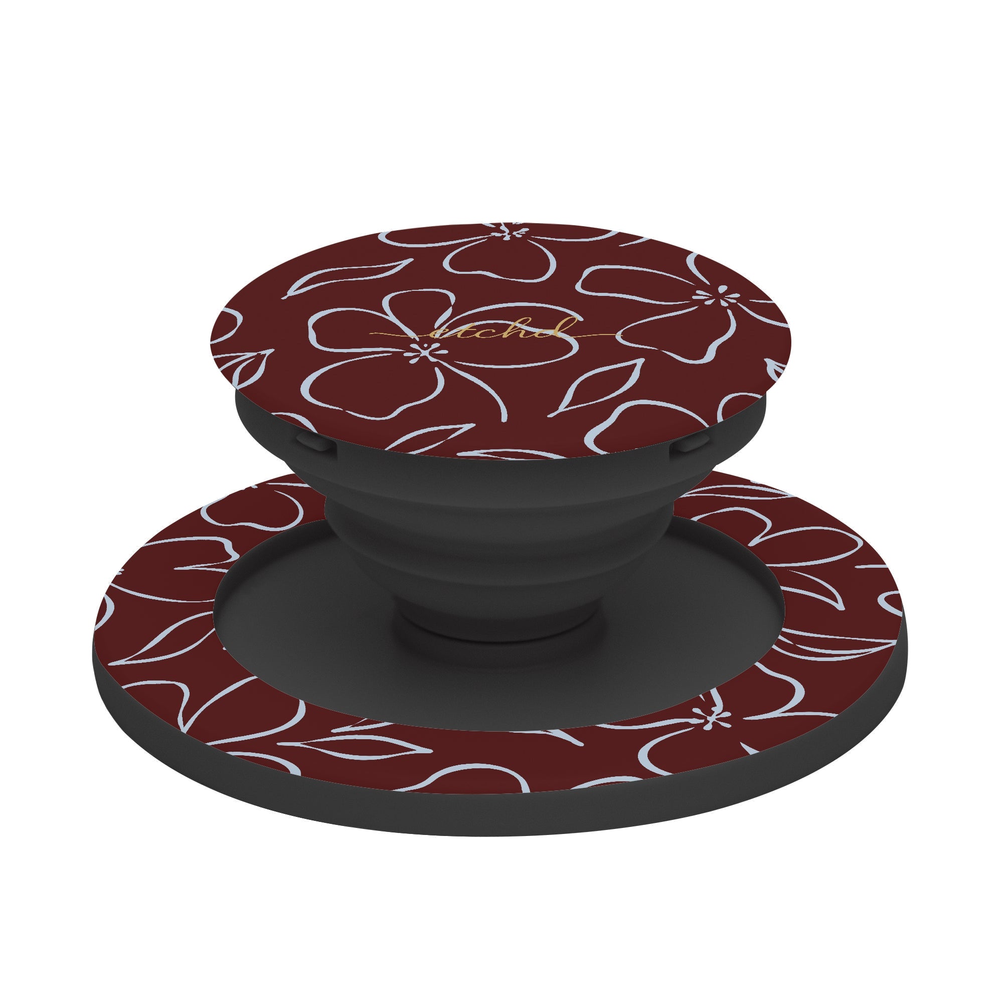 Blue & Cherry Floral Phone Grip And Stand by etchd, view 6