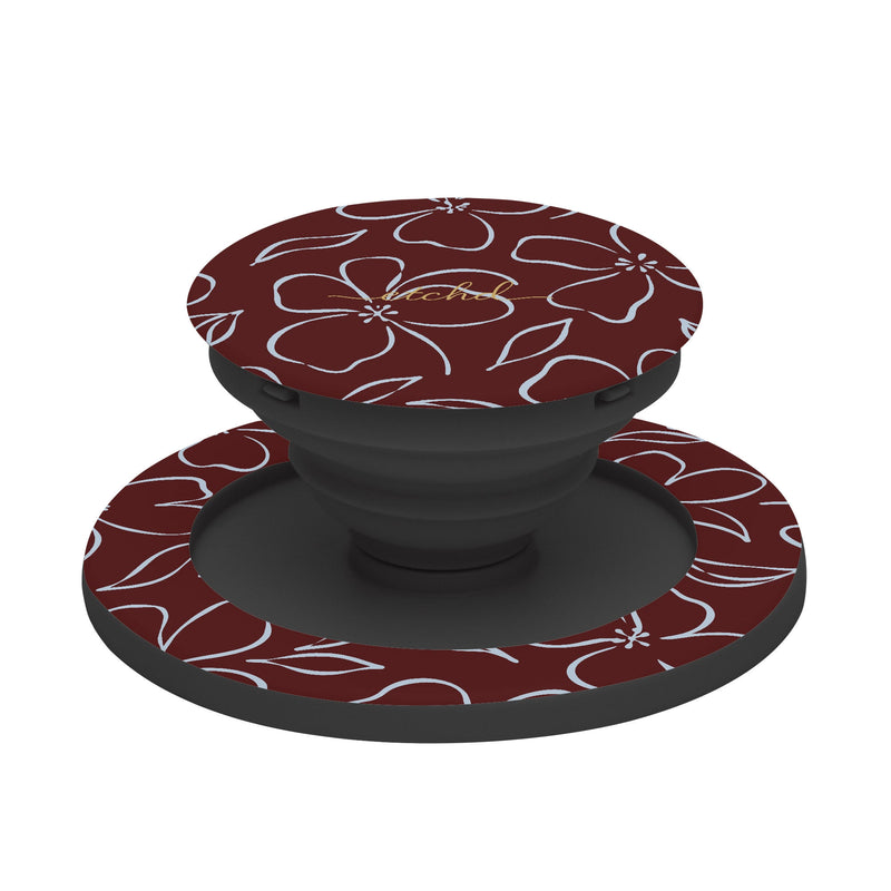 Blue & Cherry Floral Phone Grip And Stand-zoom-