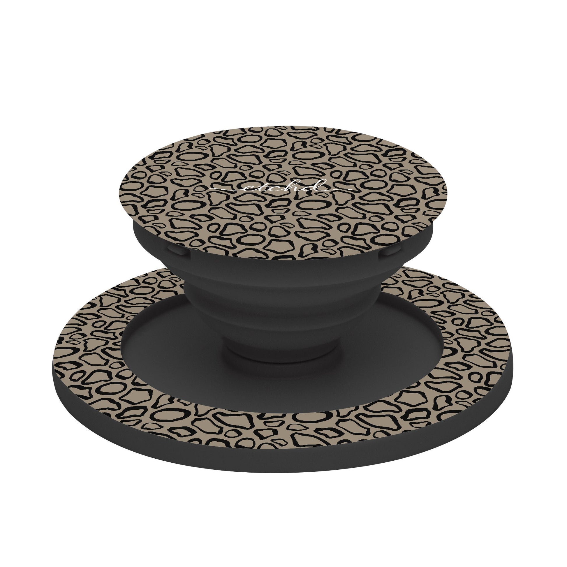 Abstract Print Taupe Phone Grip And Stand by etchd, view 6
