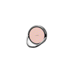 Butter And Pink Polka Dot Phone Ring Holder by etchd