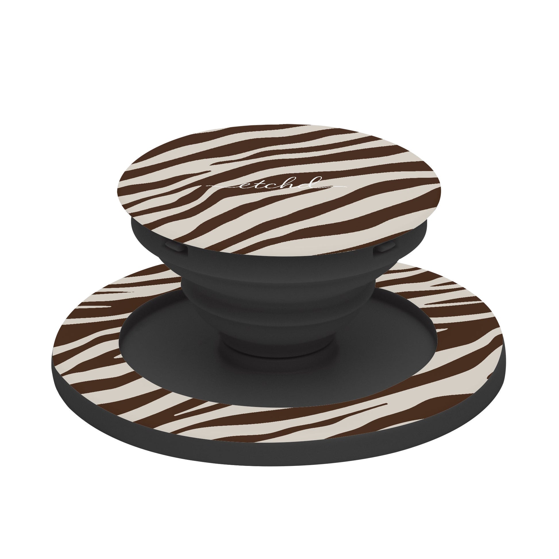 Brown Zebra Phone Grip And Stand by etchd, view 6