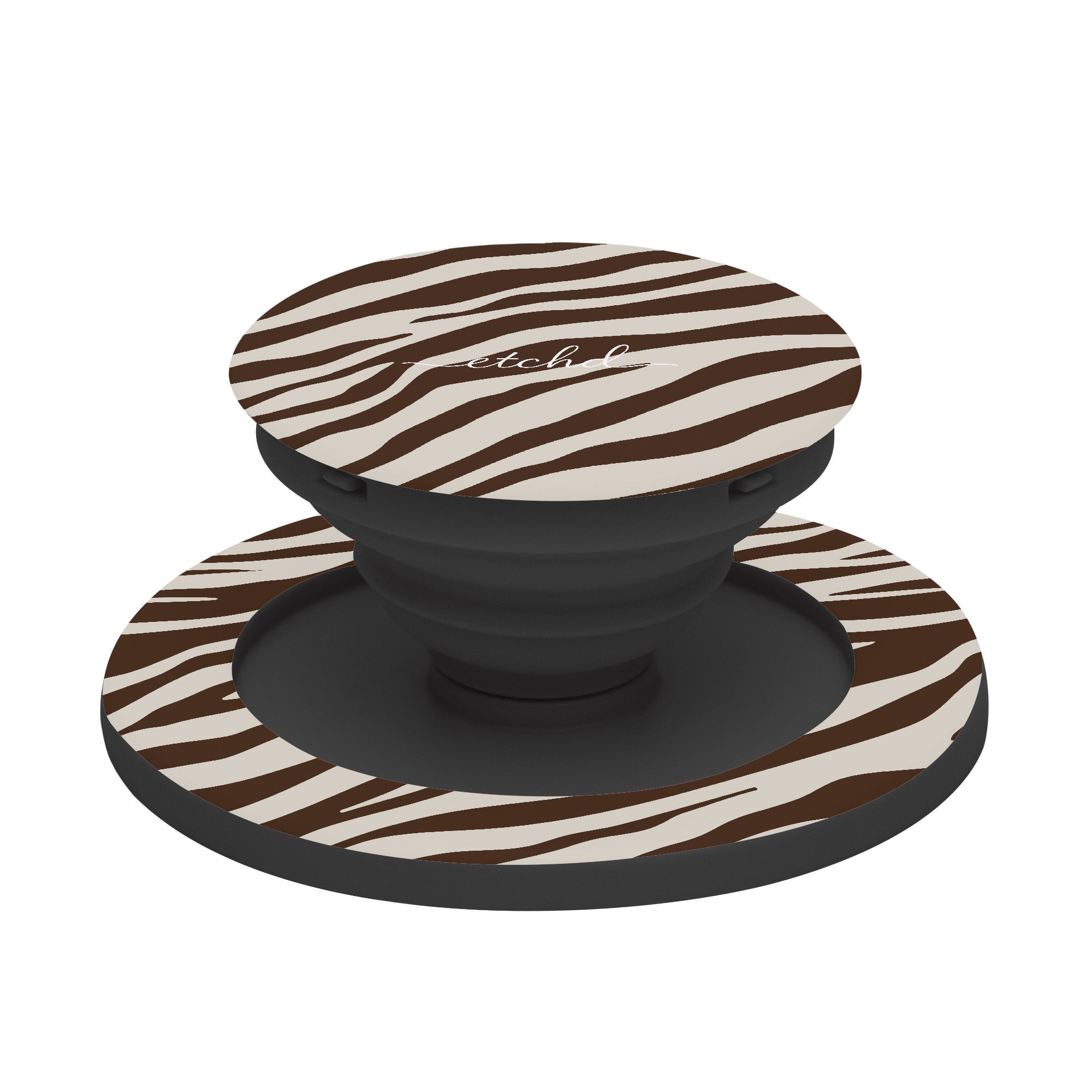 Brown Zebra Phone Grip And Stand by etchd, view 6