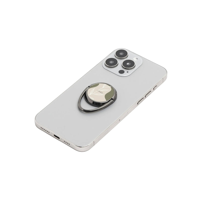 Olive Leaf Phone Ring Holder-zoom-