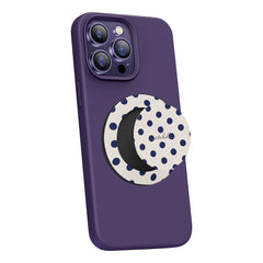 Navy & Cream Polka Dot Phone Grip And Stand by etchd, view 4