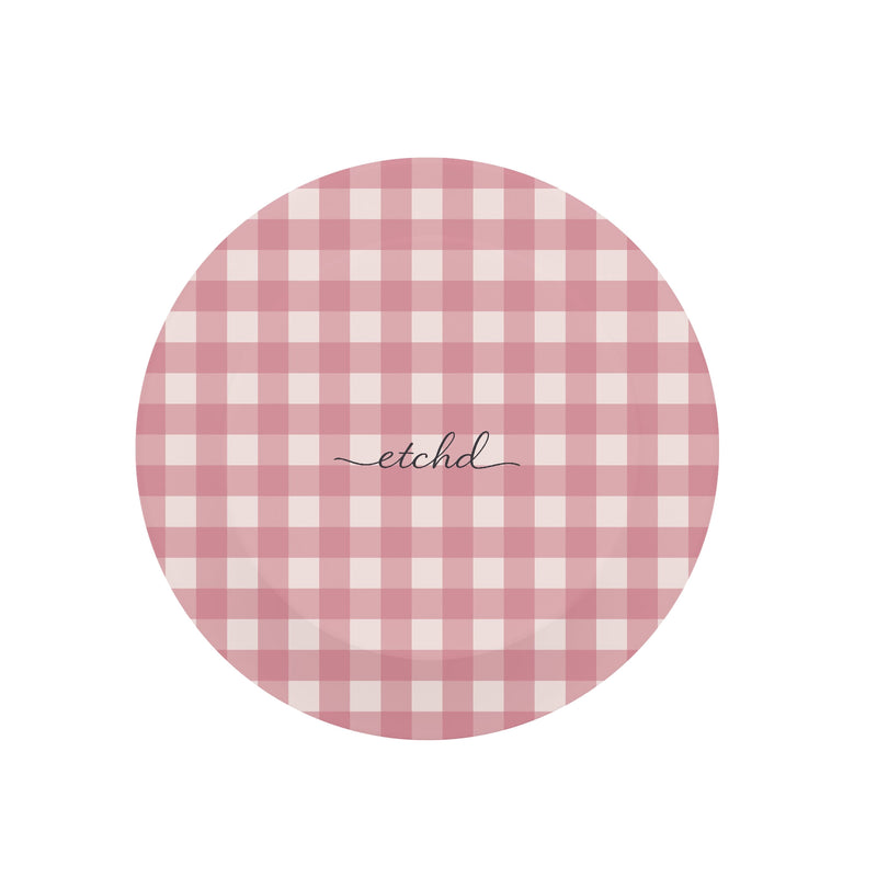 Blush & Cream Gingham Anneau de maintien et support-zoom-