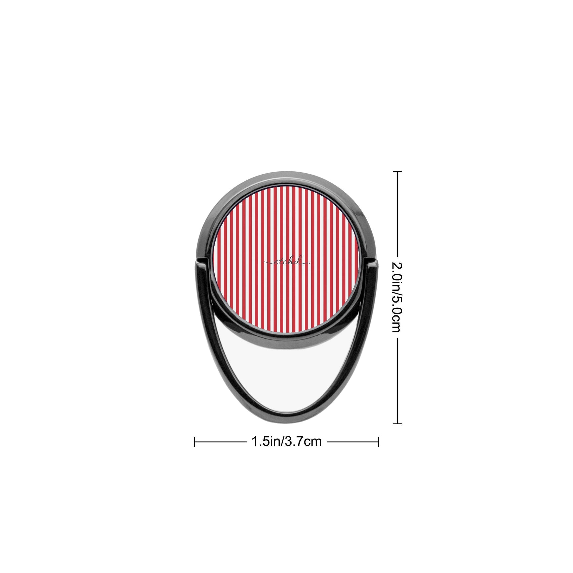 Classic Red & White Striped Phone Ring Holder by etchd, view 3