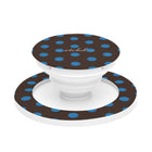 Cerulean & Espresso Polka Dot Phone Grip And Stand