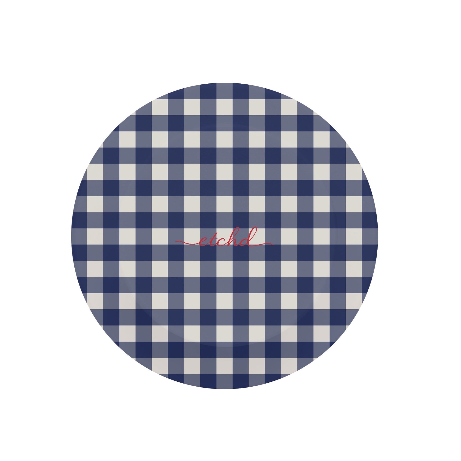 Navy & Cream Gingham Phone Grip And Stand by etchd, view 3