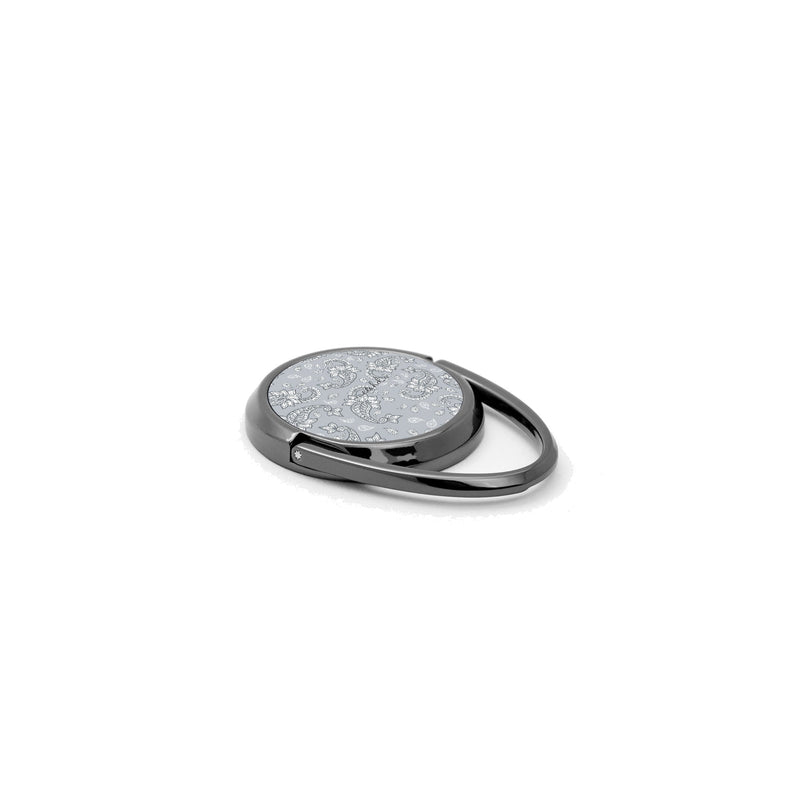 Dusty Blue Paisley Phone Ring Holder-zoom-