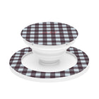 Blue & Plum Gingham Anello e supporto per telefono