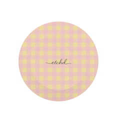 Butter & Pink Gingham Phone Grip And Stand by etchd, view 2