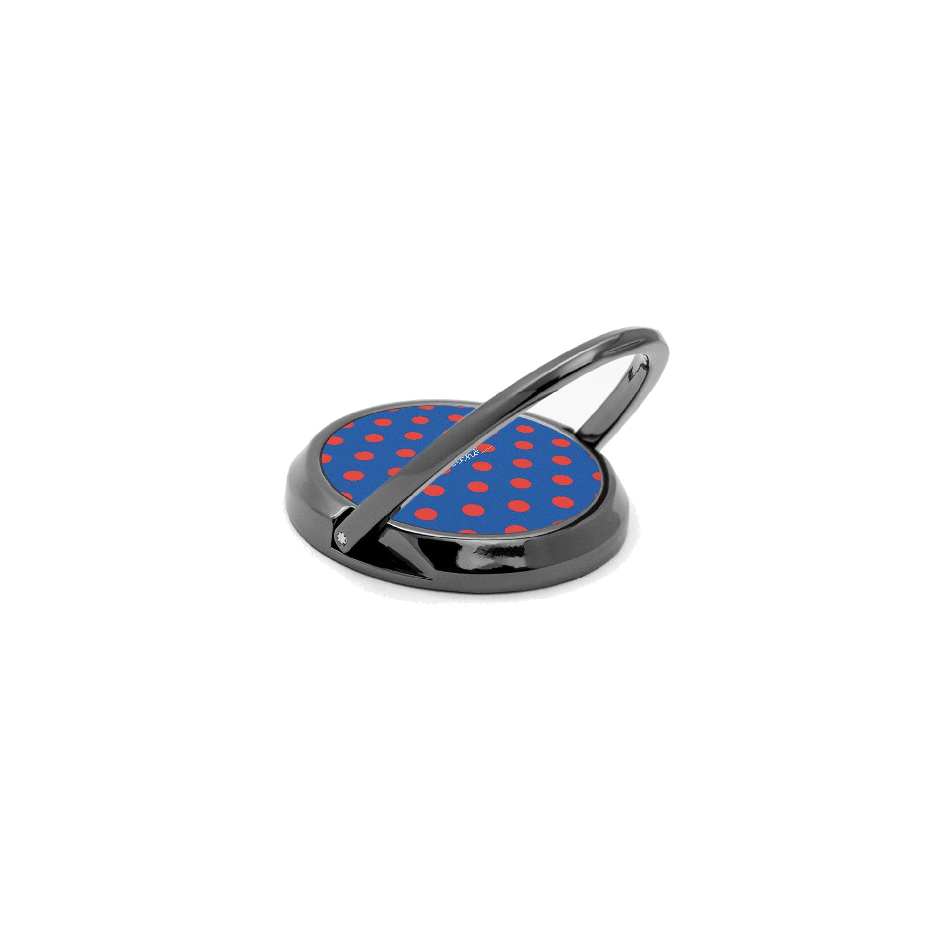 Poppy And Cobalt Polka Dot Phone Ring Holder by etchd, view 5