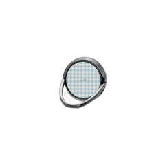 Cornflower & White Gingham Anello supporto per telefono di etchd