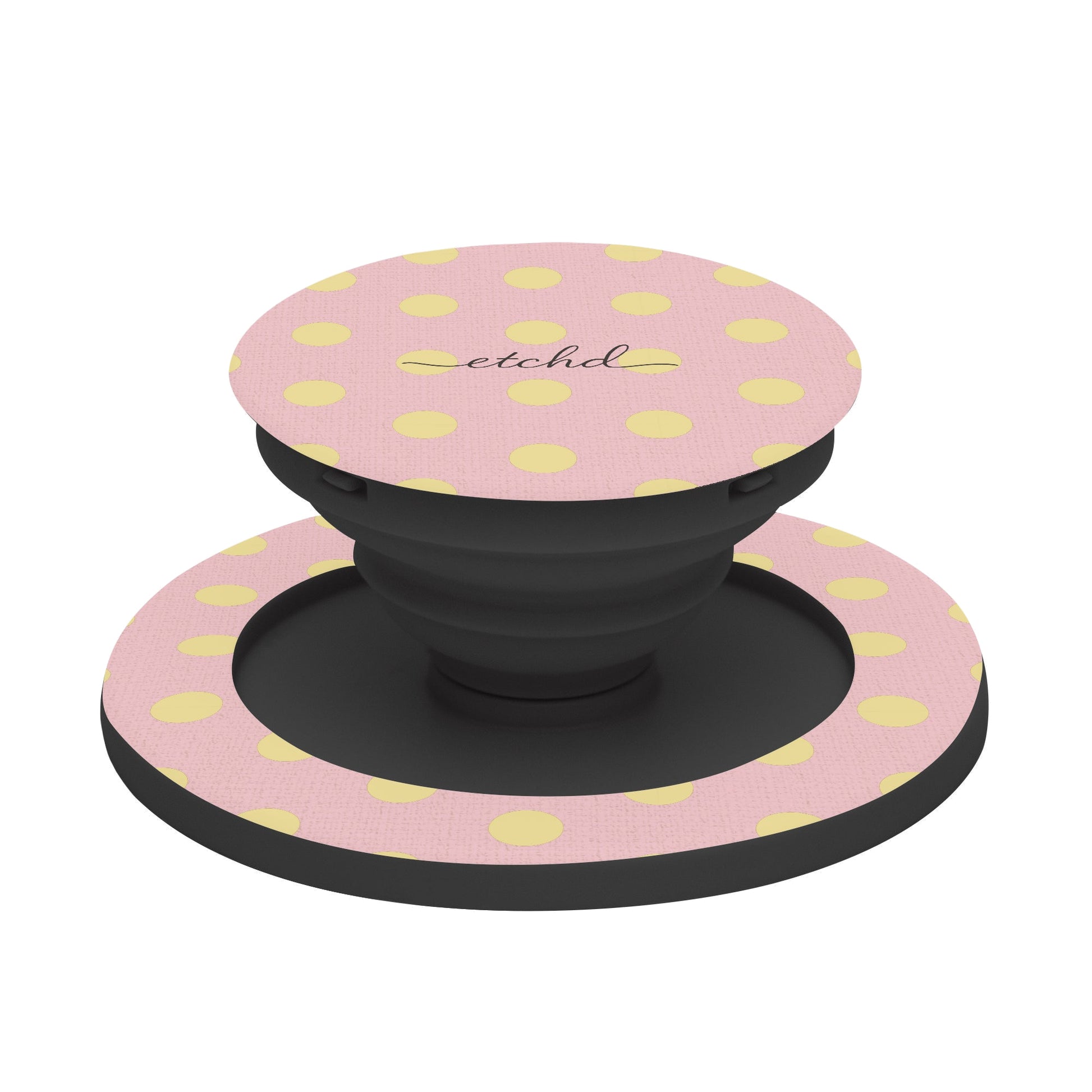 Butter And Pink Polka Dot Phone Grip And Stand by etchd, view 6