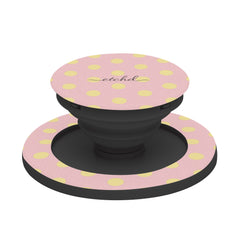 Butter And Pink Polka Dot Phone Grip And Stand by etchd, view 6