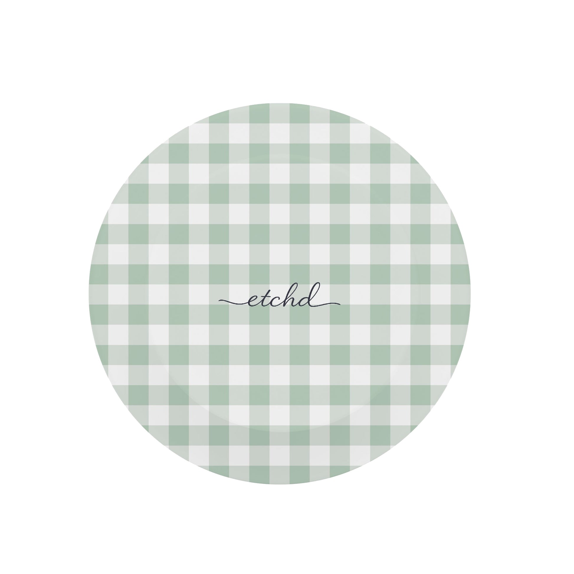 Sage & White Gingham Anello e supporto per telefono di etchd, vista 2