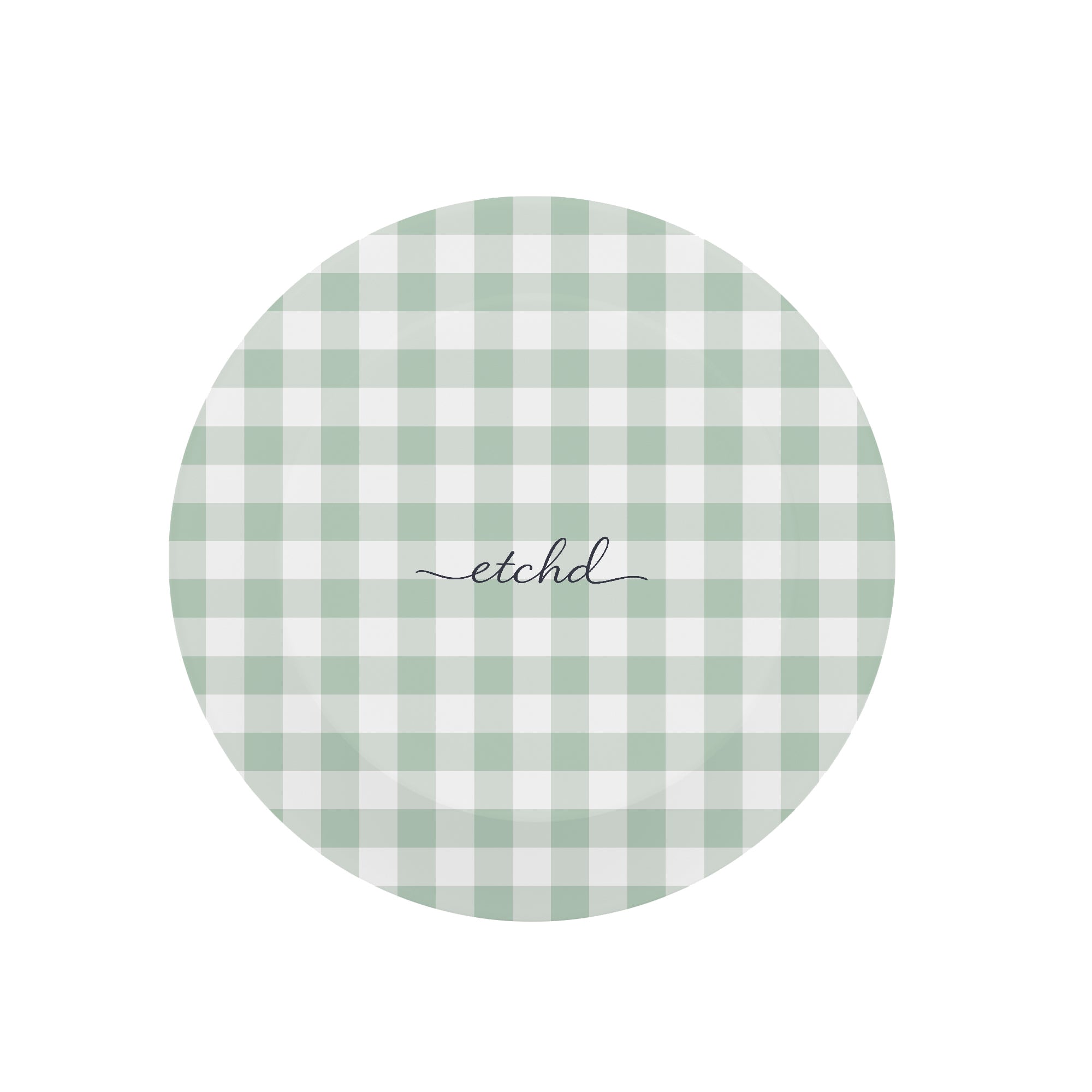 Sage & White Gingham Phone Grip And Stand by etchd, view 2
