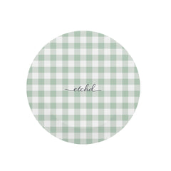 Sage & White Gingham Anello e supporto per telefono di etchd, vista 2