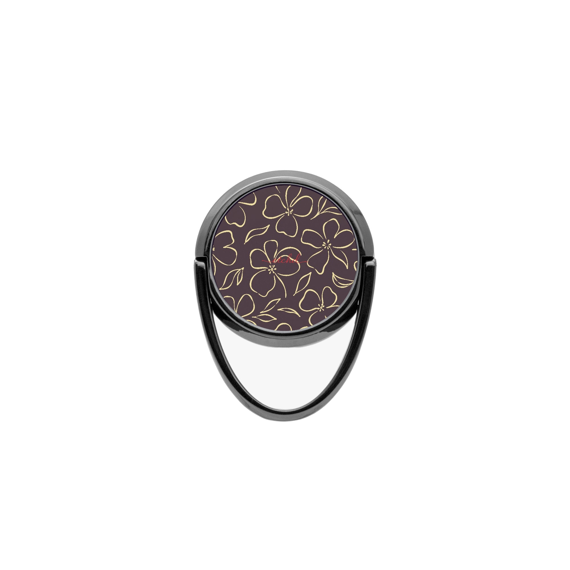 Plum & Butter Floral Phone Ring Holder by etchd, view 4