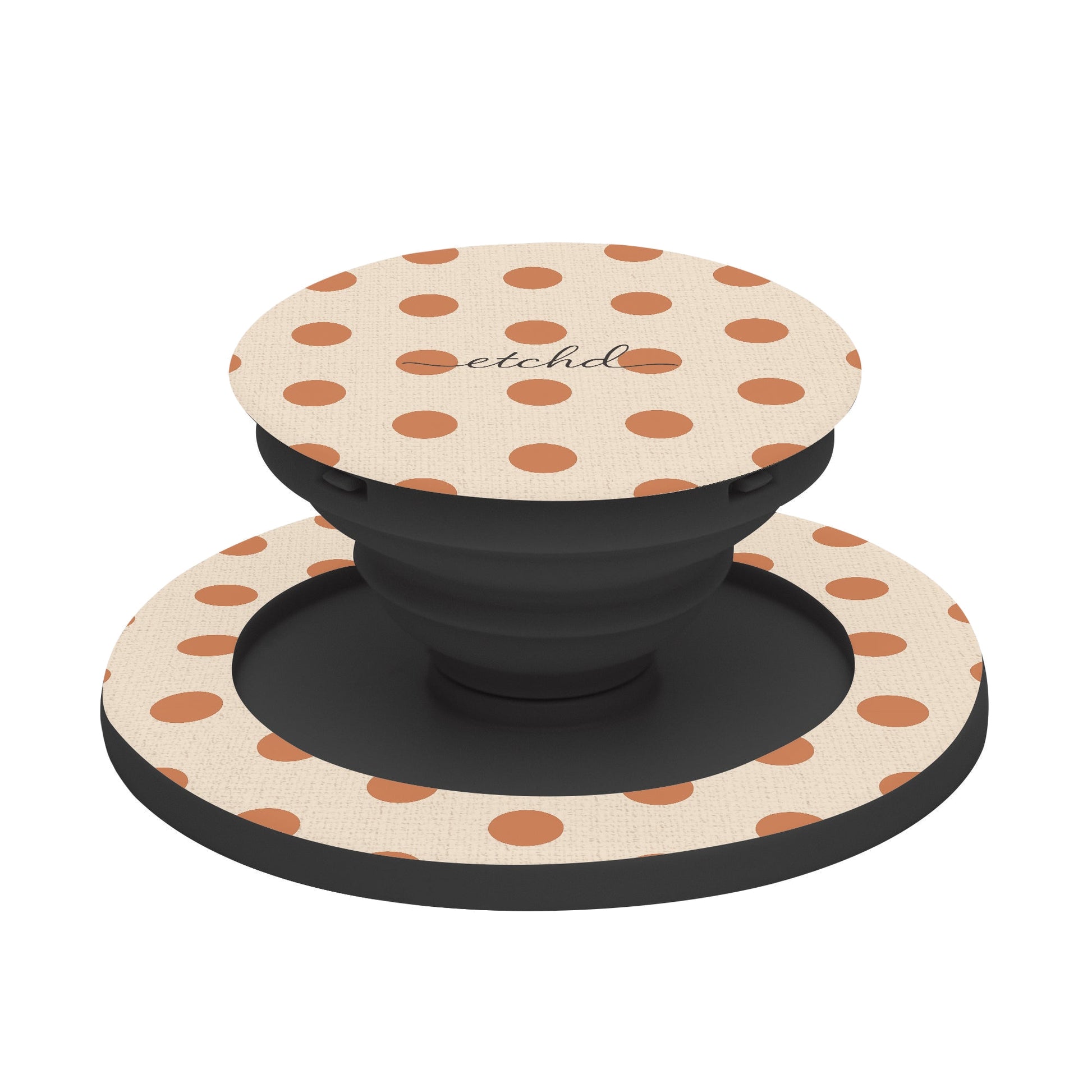 Terracotta Polka Dot Phone Grip And Stand by etchd, view 6